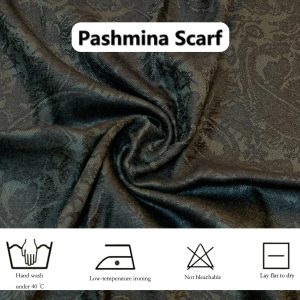 Two Tone Silky Paisley Pashmina Shawl Wraps for Women Jacquard Pashminas Wrap Rave Scarf Soft