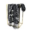 Women's Floral Lace Scarf Shawl with Tassels Soft Mesh Fringe Shawls and Wraps for Wedding Evening Party Dresses