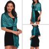 Sparkling Metallic Shawls and Wraps for Evening Party/Wedding/Formal Dresses (With Free Buckle)