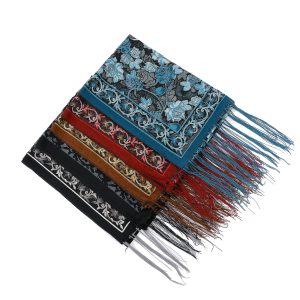 Women's Floral Lace Scarf Shawl with Tassels Soft Mesh Fringe Shawls and Wraps for Wedding Evening Party Dresses