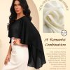 Chiffon Sheer Shawl Wraps Women's Girls Shrug for Evening Dress Wedding Cape Cover Up 1920s Shawl