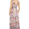 Women's Metallic Floral Formal Dress