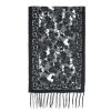 Women's Floral Lace Scarf Shawl with Tassels Soft Mesh Fringe Shawls and Wraps for Wedding Evening Party Dresses