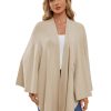 Women's Elegant Shawl Wraps Soft Open Front Poncho Sweater for Spring Fall Winter