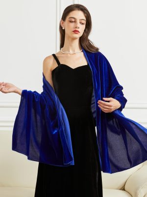 Women Velvet Shawl and Wrap for Evening Dresses Wedding Bridal Scarf Poncho Cape Party Prom Dress Accessories