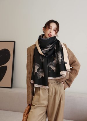 Fashion Large Scarf Winter Pashmina Shawls & Wraps for Women Extra Soft Cashmere Feel Throw Womens Cold Scarfs