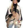 Shawl Wraps Gifts for Women,Warm Poncho Sweater,Tassels Open Front capes, Travel Christmas Gifts for Winter Fall