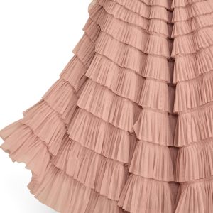 Women's Tulle Ruffle Maxi Skirt