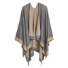 Women's Shawl Wrap Poncho Ruana Cape Cardigan Sweater Open Front for Travel Flight Cruises