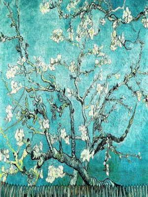 Reversible Soft Cashmere Feel Scarf Large Shawl Wrap Double-side Art Print Warm Pashmina Klimt Van Gogh Gifts