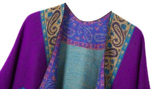 Women's Retro Style Vintage Pattern Tassel Poncho Shawl Cape Wraps For Women